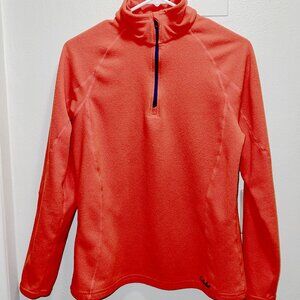 Cabela's Women's Medium Orange Quarter-Zip Fleece Lightweight Layering